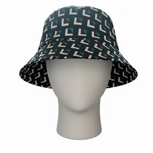 Deuce Lift Men's Geometric Print Bucket Hat - Black & Teal